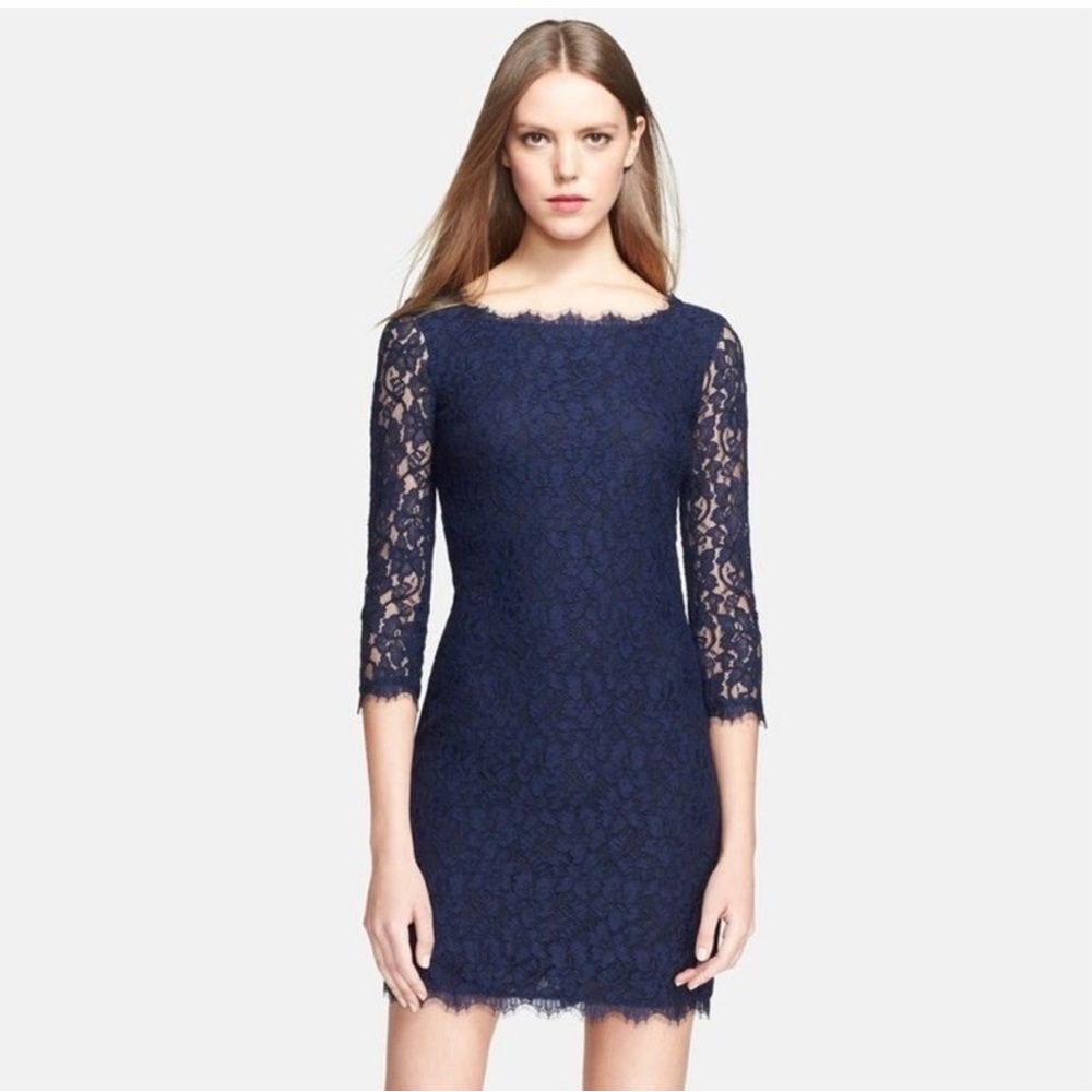 Diane Von Furstenberg Zarita Lace Dress Size 8